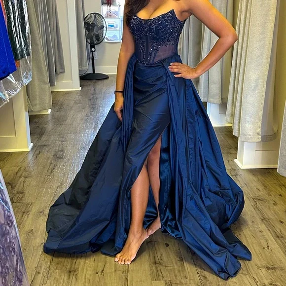 Jovani Dresses Jovani Formal Dress Navy Ballgown Poshmark